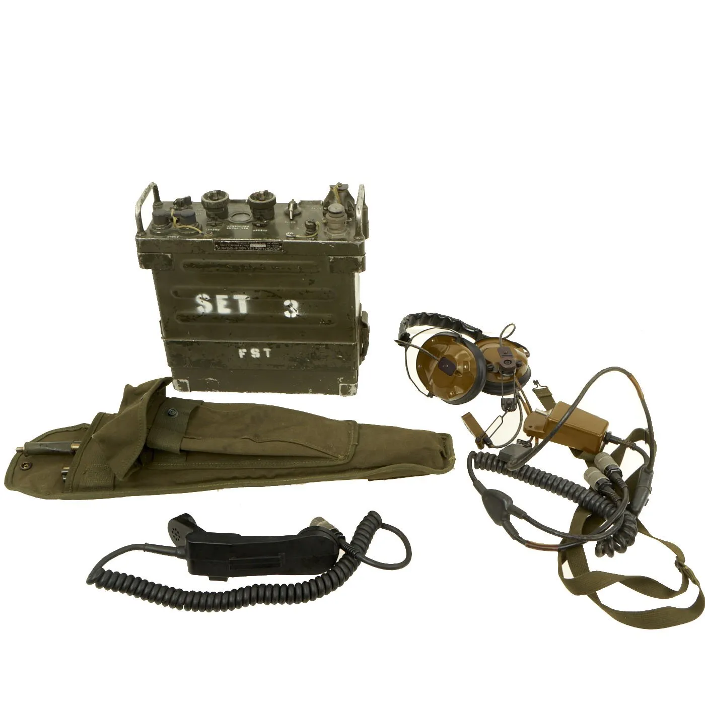 Original U.S. Vietnam War USMC RT-505B PRC-25 Field Radio Receiver-Transmitter with Accessories