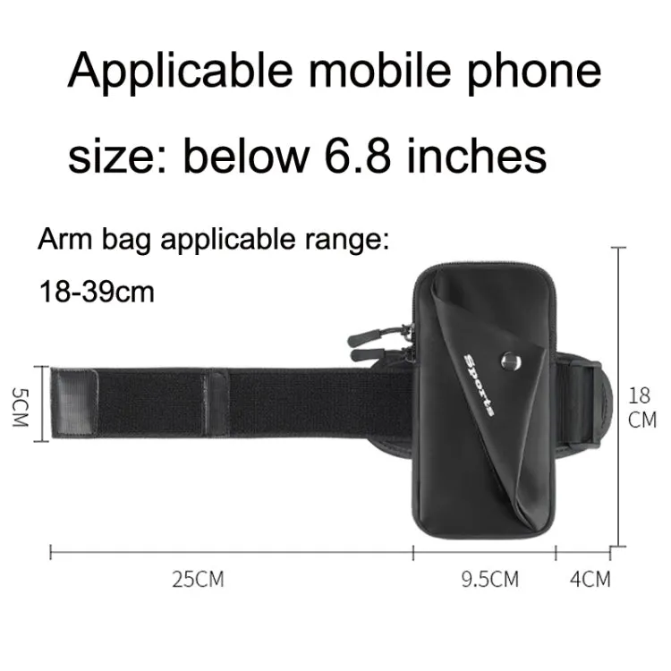 Outdoor Night Running Fitness Mobile Phone Arm Bag Sports Wrist Bag(Light Green)