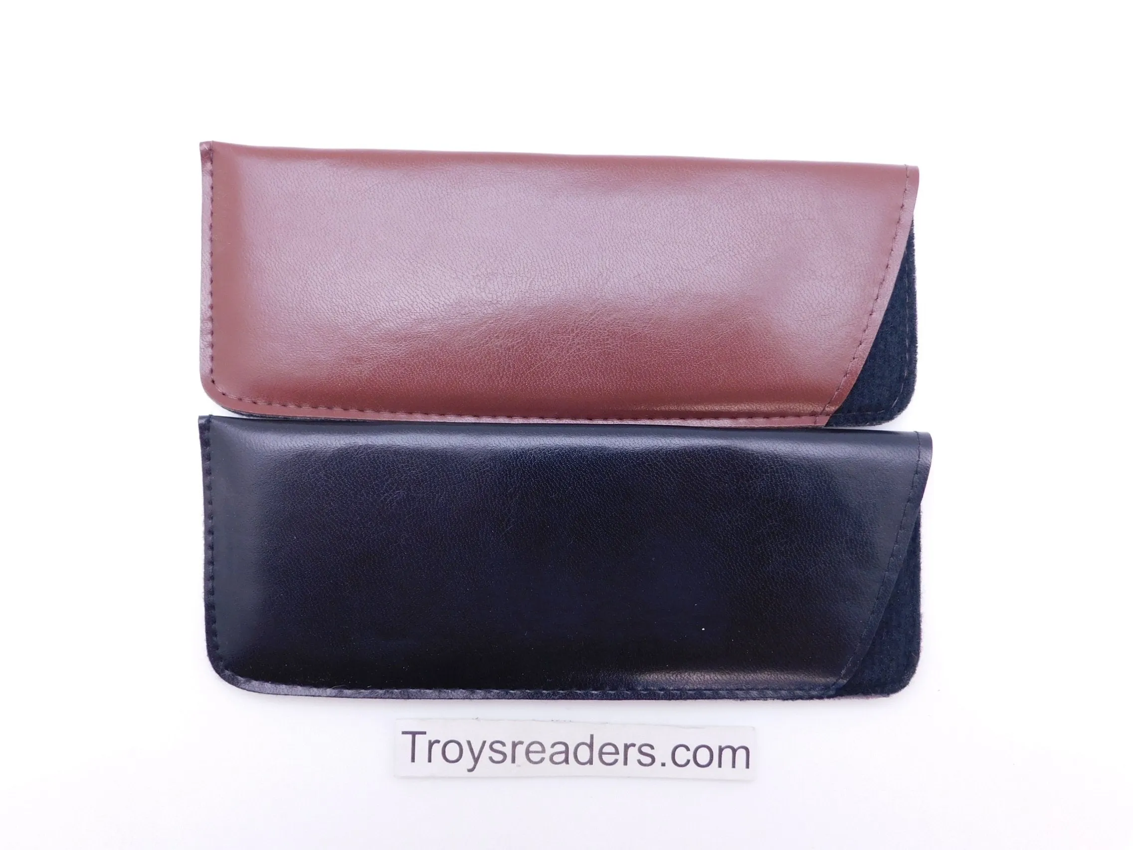 Padded Faux Leather Glasses Sleeve/Pouch in Two Colors