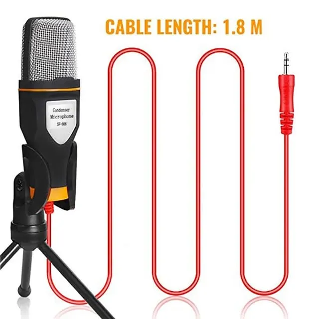 PC 3.5mm Plug Podcast Recording Condenser Microphone CM100