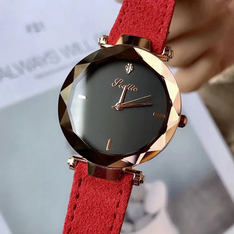 Personality Leather Strap Women's Watch