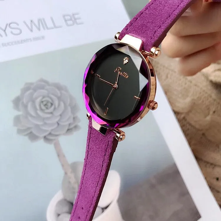 Personality Leather Strap Women's Watch