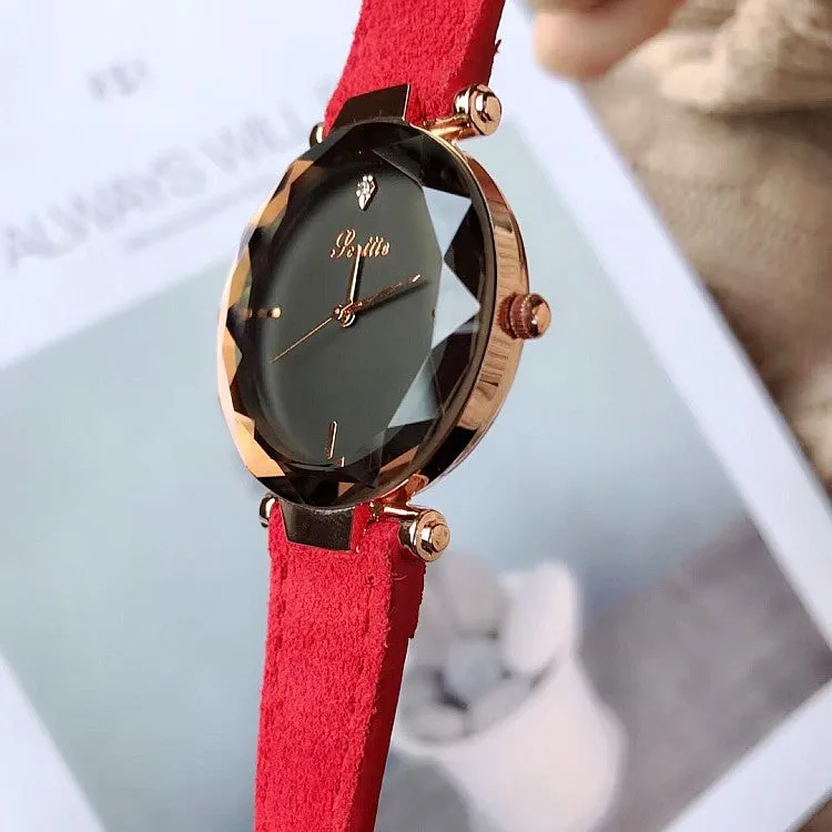 Personality Leather Strap Women's Watch