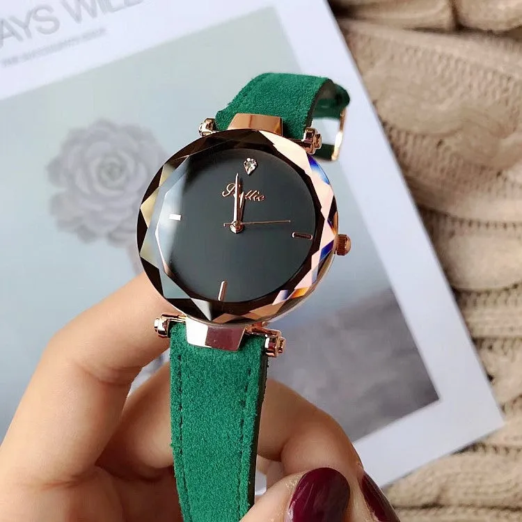 Personality Leather Strap Women's Watch