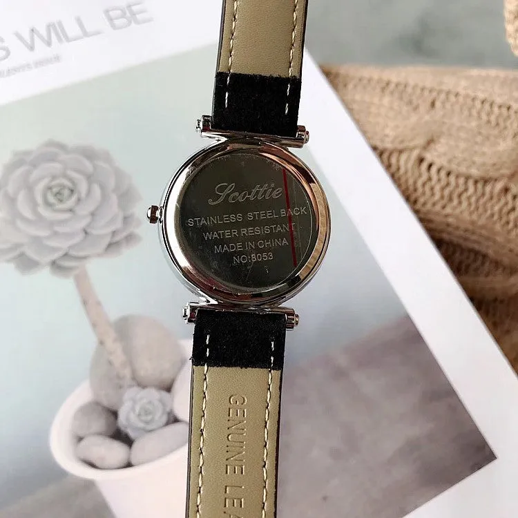 Personality Leather Strap Women's Watch