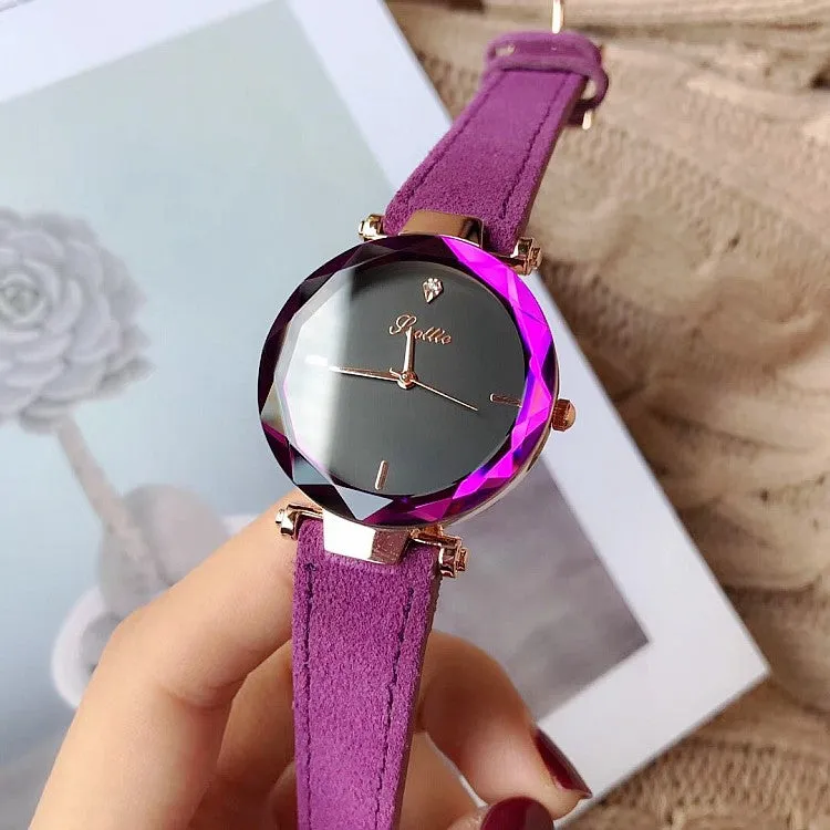 Personality Leather Strap Women's Watch