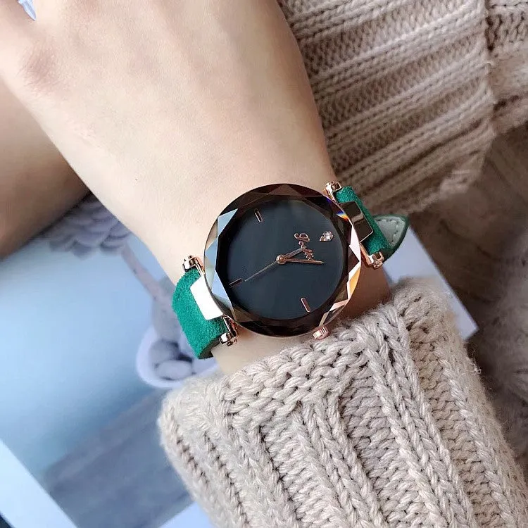 Personality Leather Strap Women's Watch