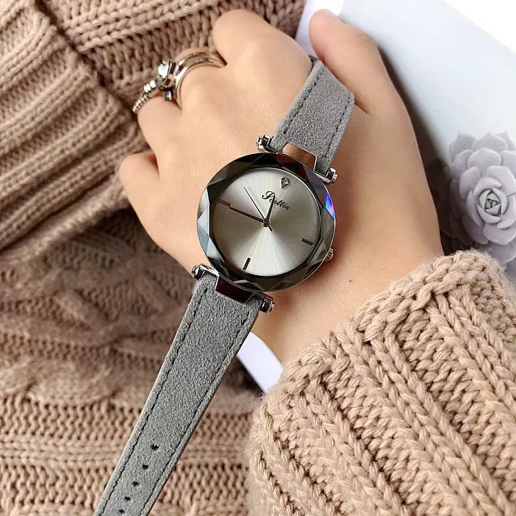 Personality Leather Strap Women's Watch