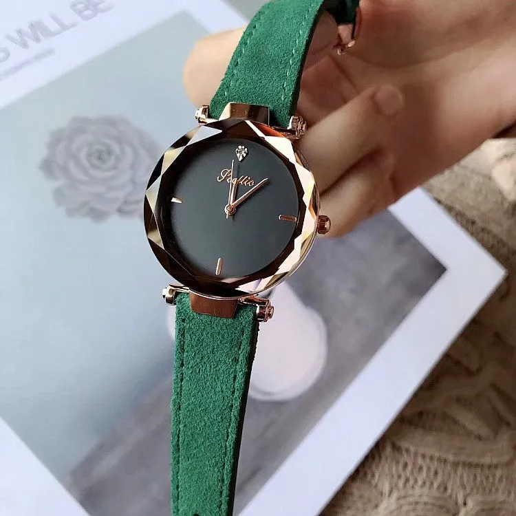 Personality Leather Strap Women's Watch