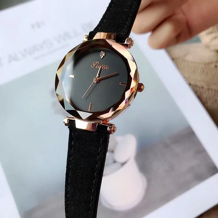 Personality Leather Strap Women's Watch