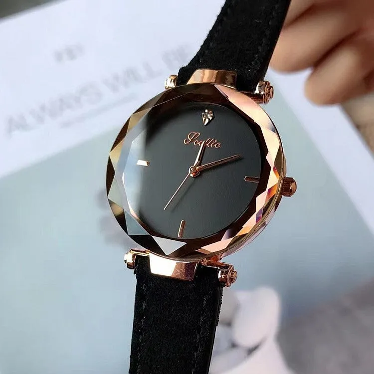 Personality Leather Strap Women's Watch