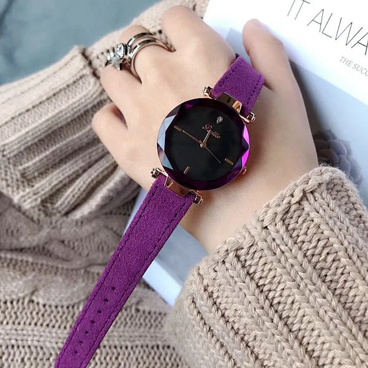 Personality Leather Strap Women's Watch