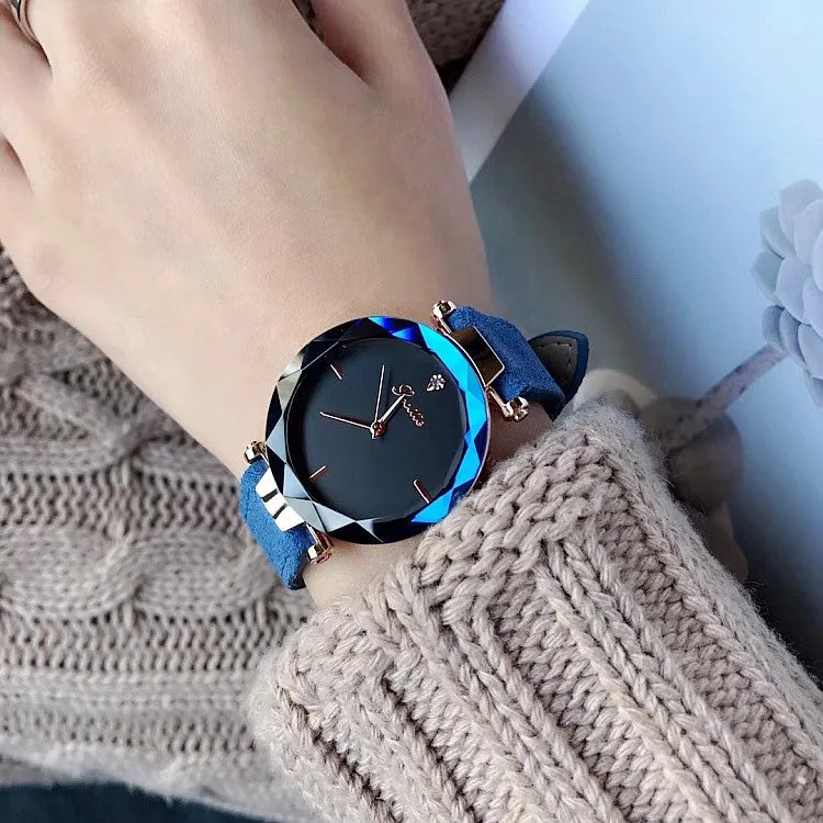 Personality Leather Strap Women's Watch