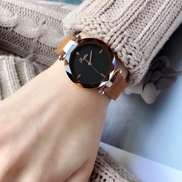 Personality Leather Strap Women's Watch