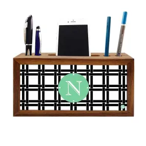 Personalized Wood desk accessories - Checkbox Black