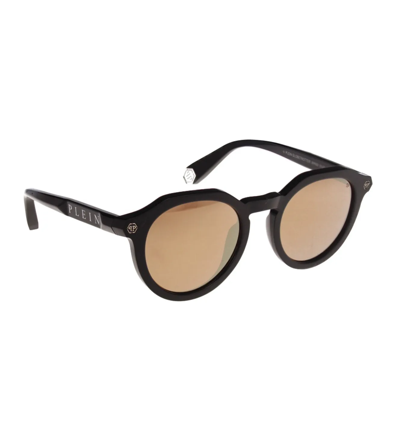 Philipp Plein Men's Gold-mirrored Round Sunglasses