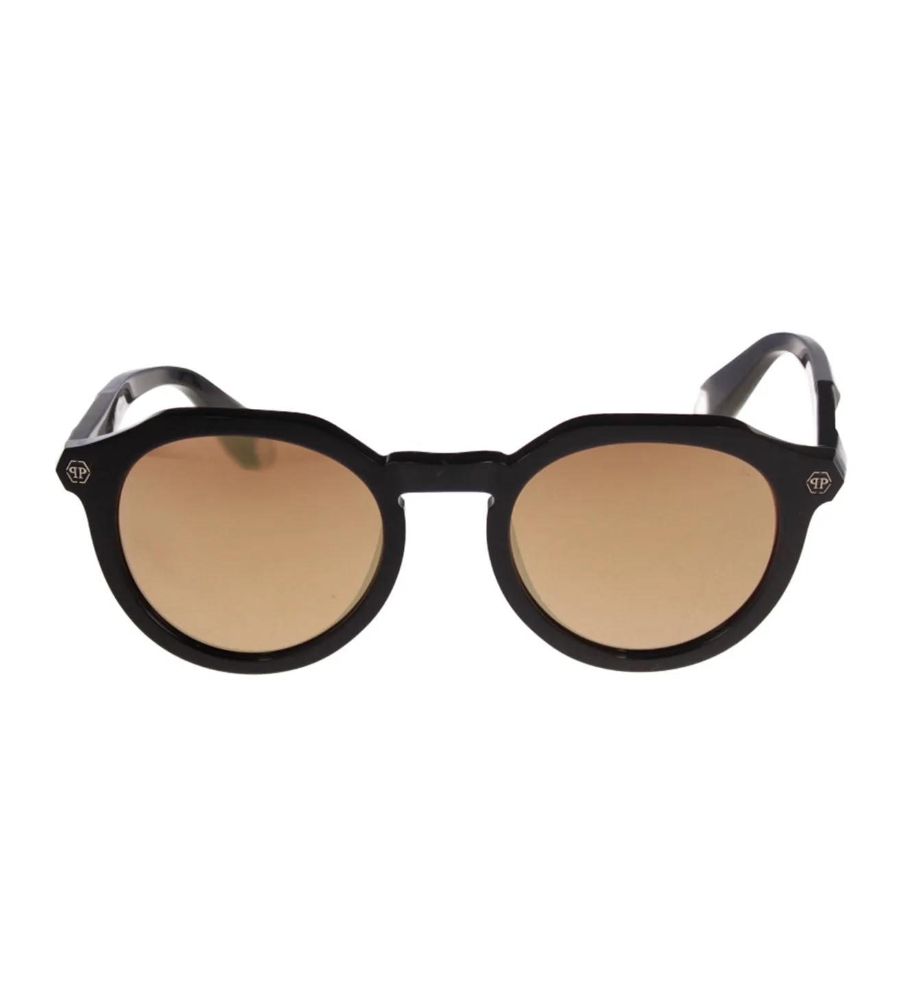 Philipp Plein Men's Gold-mirrored Round Sunglasses