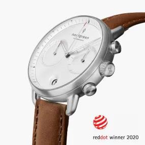 Pioneer | White Dial - Brown Vegan Leather - Refurbished