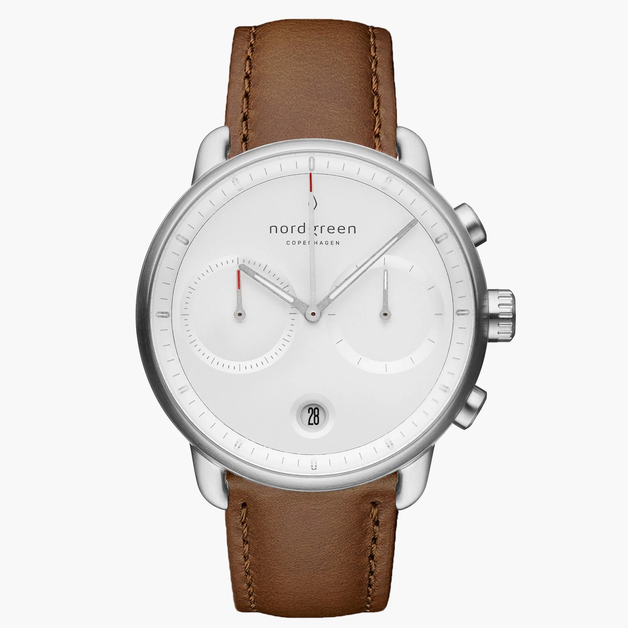 Pioneer | White Dial - Brown Vegan Leather - Refurbished