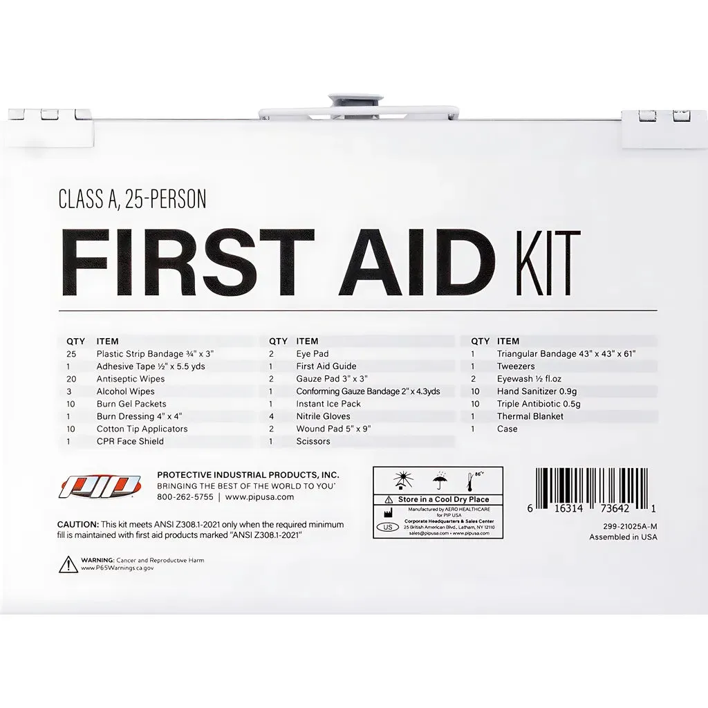 PIP 299-21025A-M ANSI Class A Waterproof First Aid Kit - 25 Person