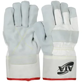 PIP MJVATA-XXL Split Cowhide Leather Palm Glove with Canvas Back and ATA Technology Lining - Safety Cuff