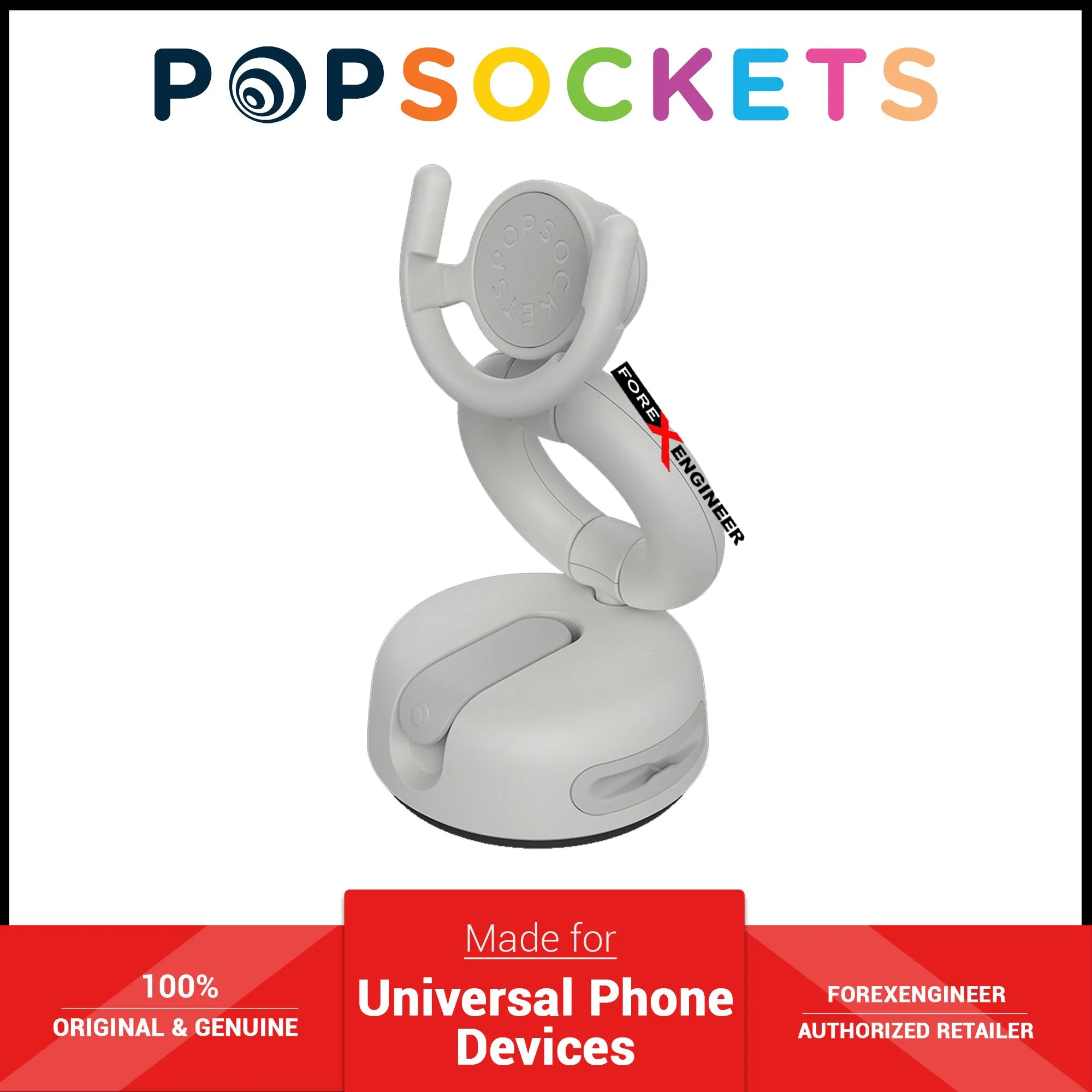 PopSockets Car Dash & WindShield Mount Car Mount - White ( Barcode : 842978171258 )