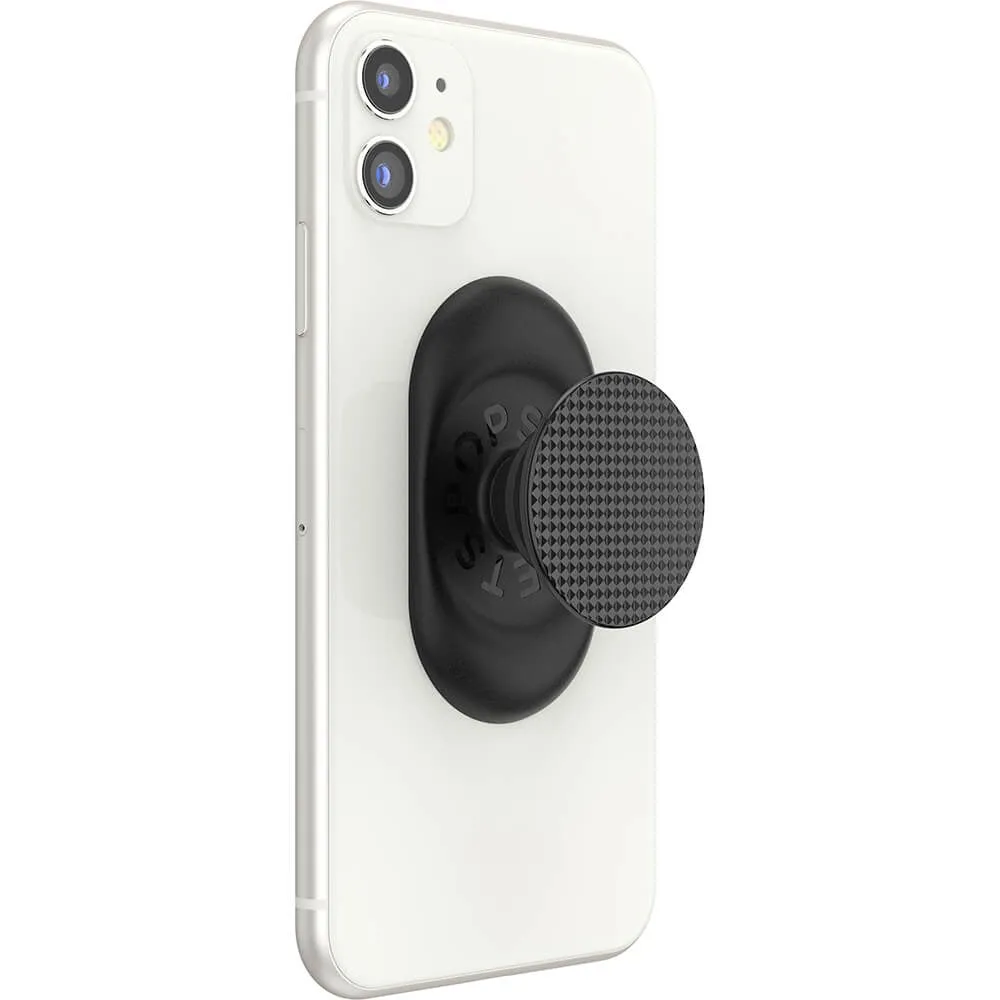 POPSOCKETS Pocketable Knurled Black Aftageligt Greb m. Standerfunktion