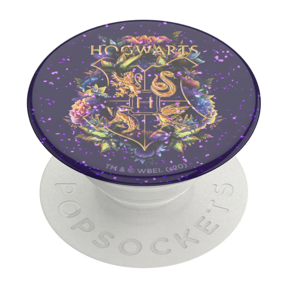 POPSOCKETS PopGrip Glitter Hogwarts Floral Aftageligt Greb m. Standerfunktion