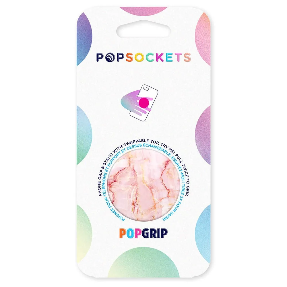 POPSOCKETS PopGrip Rose Marble Aftageligt Greb m. Standerfunktion