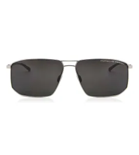 Porsche Design Men's Dark Grey Polarized Aviator Sunglasses