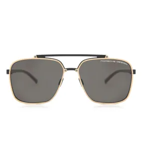 Porsche Design Men's Grey Polarized Aviator Sunglasses