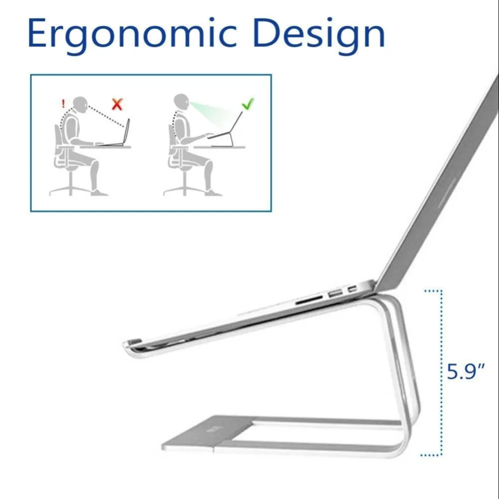 Portable Ergonomic Aluminium Laptop Stand