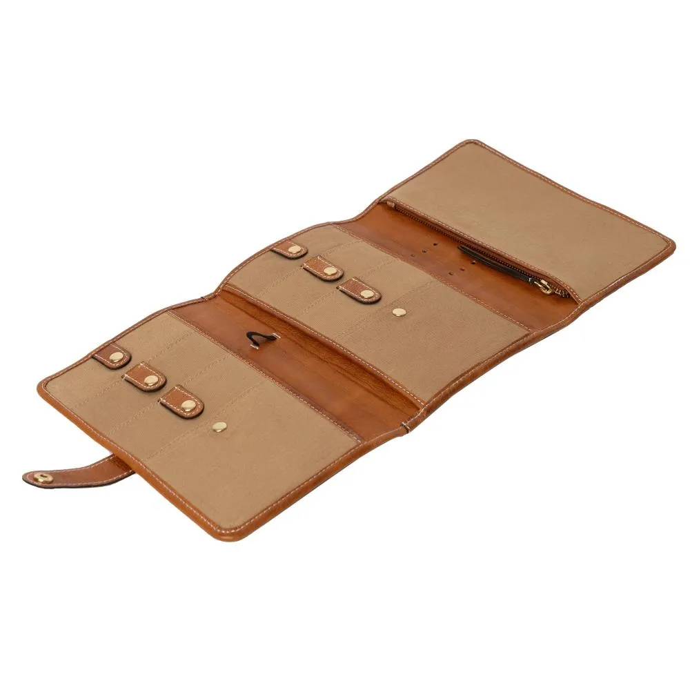 Project 7 Circular Needle Knitting Case (Burned Tan/Gold)