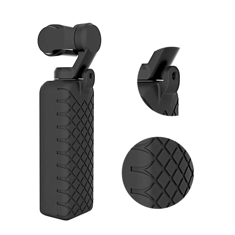 PULUZ  2 in 1 Diamond Texture Silicone Cover Case Set for DJI OSMO Pocket(Black)