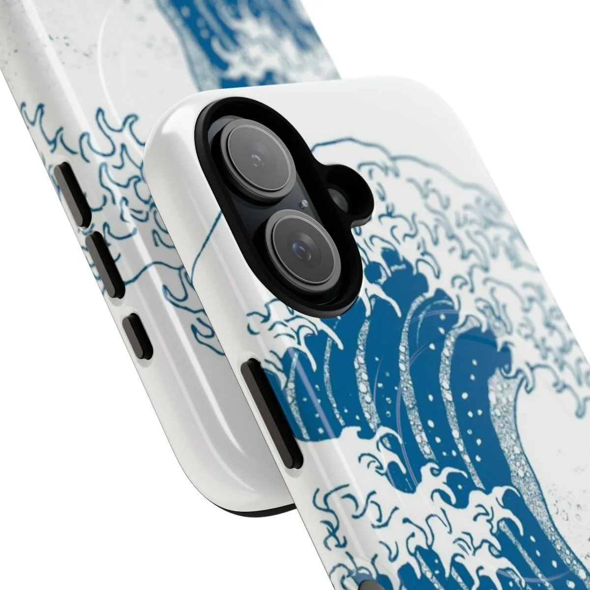 "Monochrome Hokusai Great Wave of Kanagawa Magnetic Tough Phone Case"