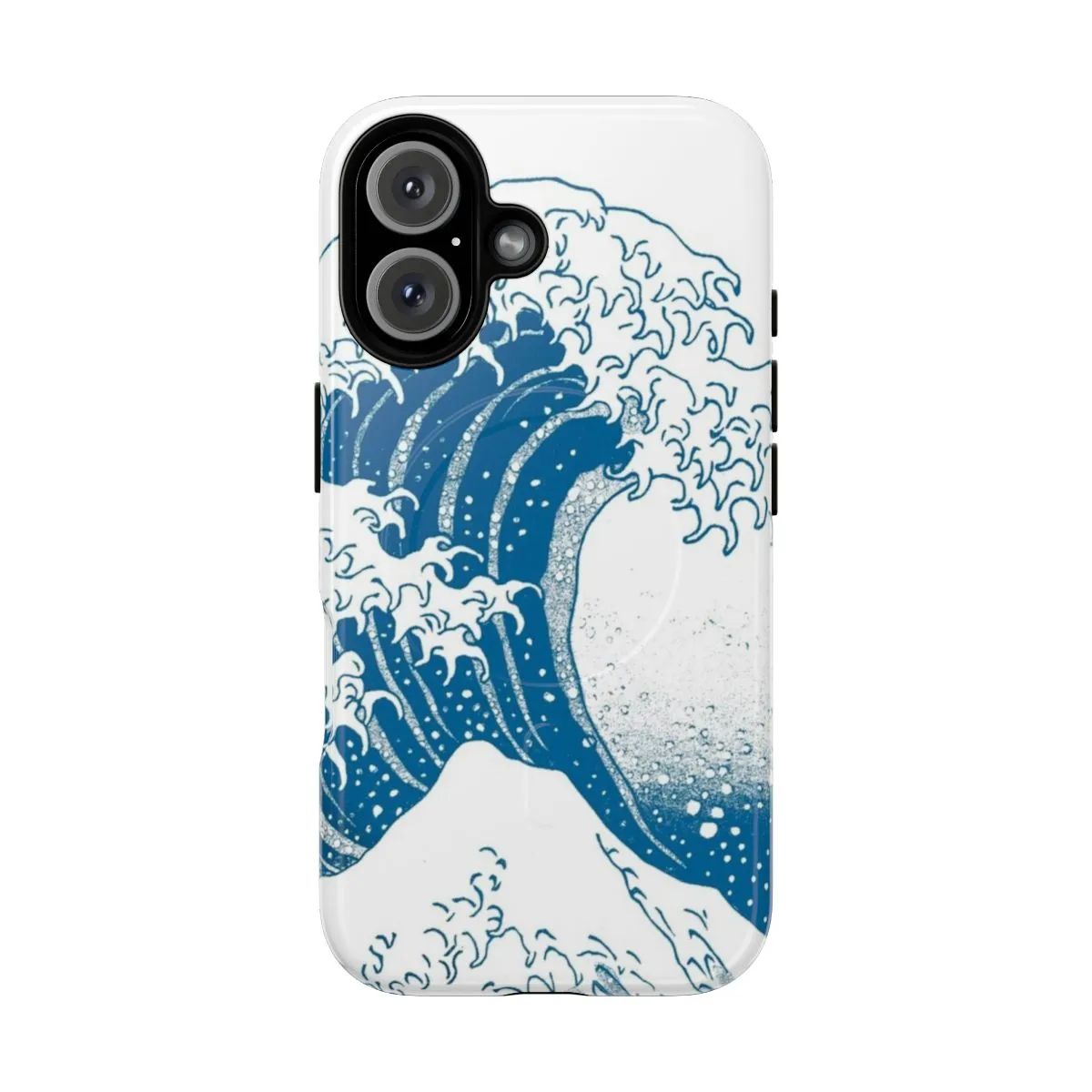 "Monochrome Hokusai Great Wave of Kanagawa Magnetic Tough Phone Case"