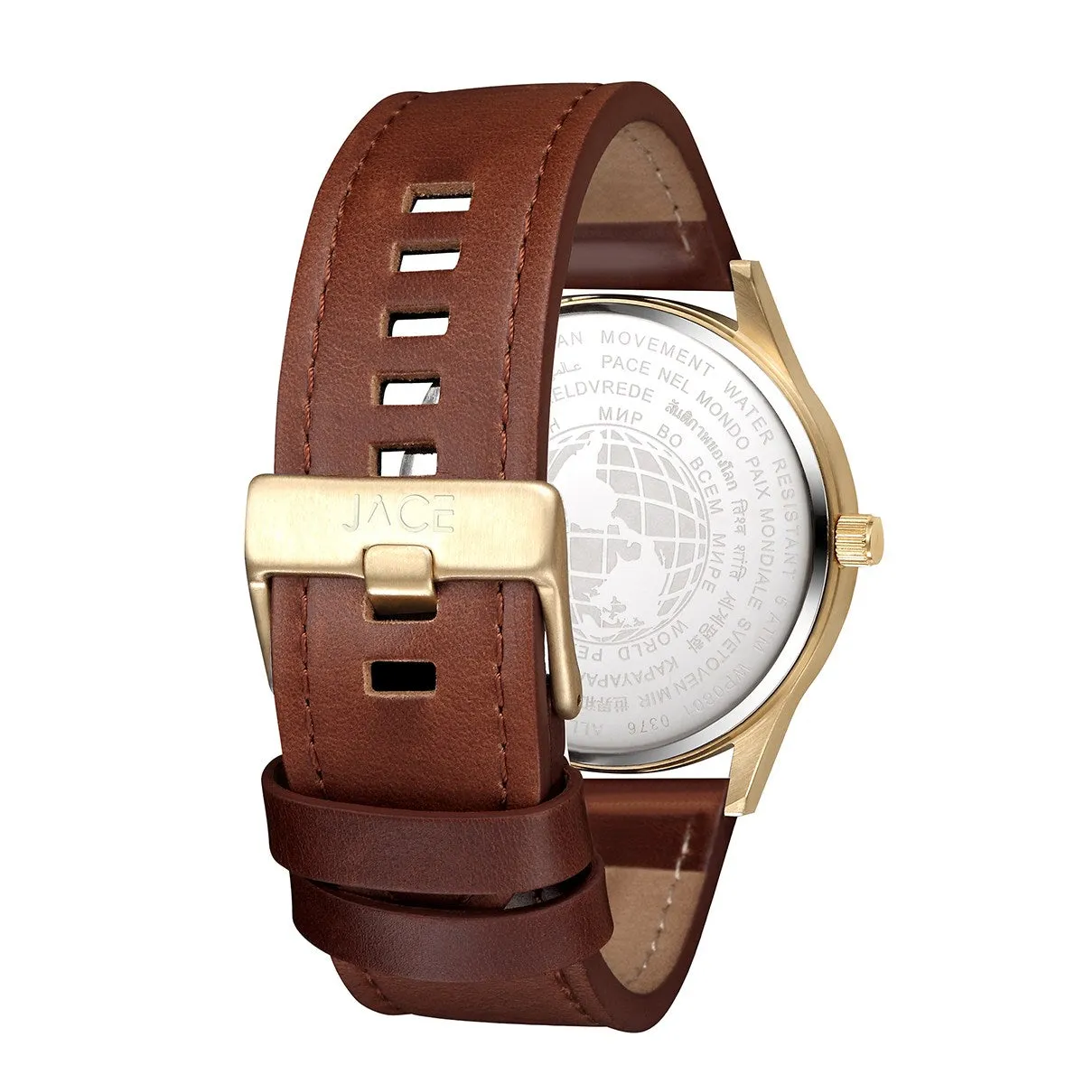 "SANTIAGO" MEN`S LEATHER BAND WATCH