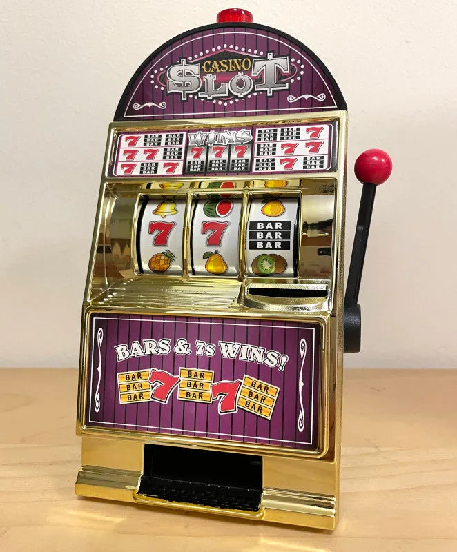 realistic slot machine bank