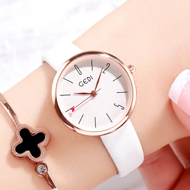 Red Heart-shaped Second Hand Women's Watch