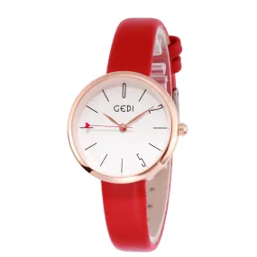 Red Heart-shaped Second Hand Women's Watch