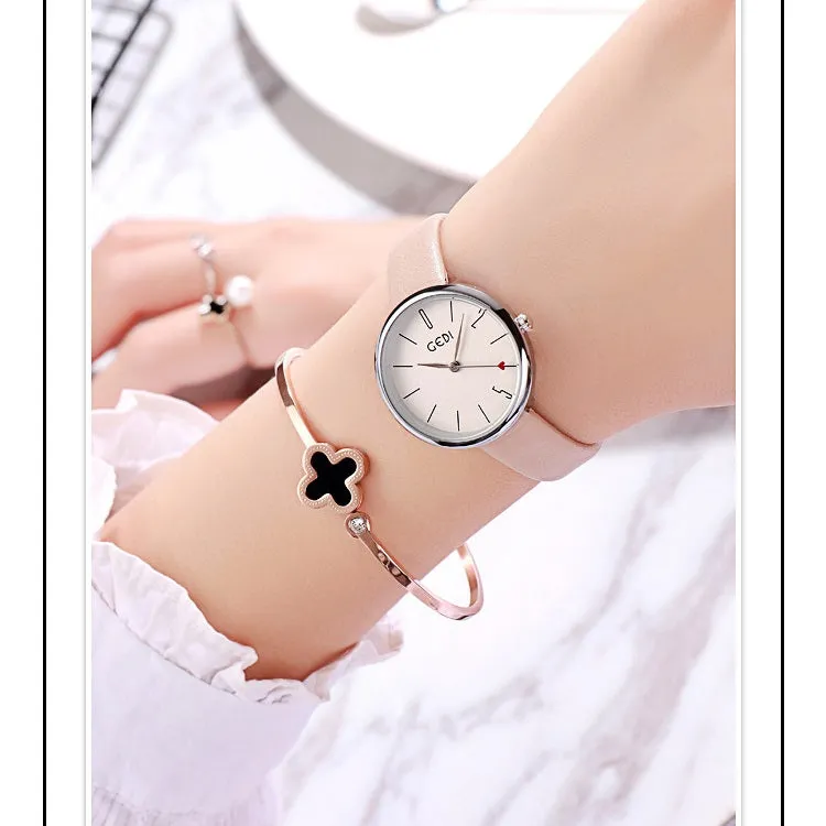 Red Heart-shaped Second Hand Women's Watch