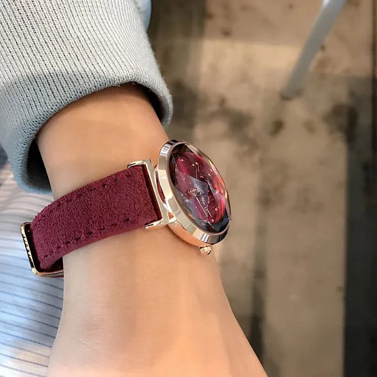 Rhombus-shaped Mirror Women's Watch