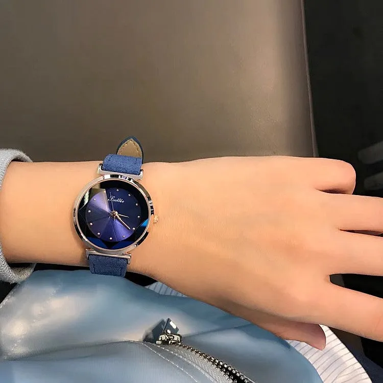 Rhombus-shaped Mirror Women's Watch