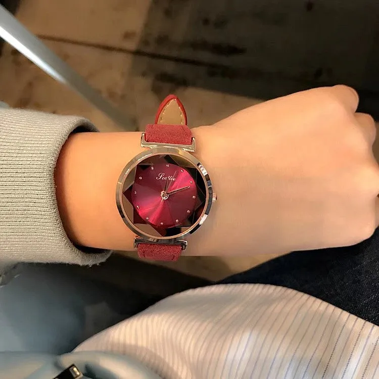 Rhombus-shaped Mirror Women's Watch