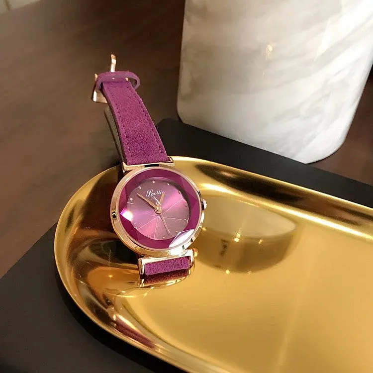 Rhombus-shaped Mirror Women's Watch