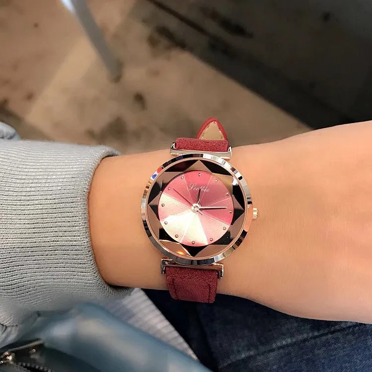 Rhombus-shaped Mirror Women's Watch