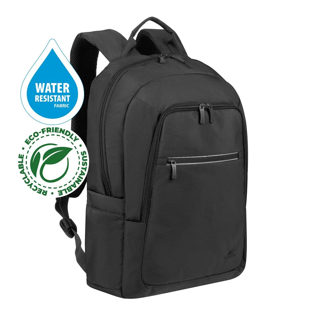 Rivacase 7561 Laptop Backpack 15.6"-16" Alpendorf Eco, Black, Waterproof Material, Eco Rpet, Pockets For Smartphone, Doc