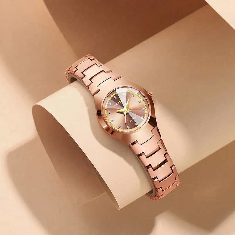 Rose Gold Tungsten Steel Strap Women's Watch