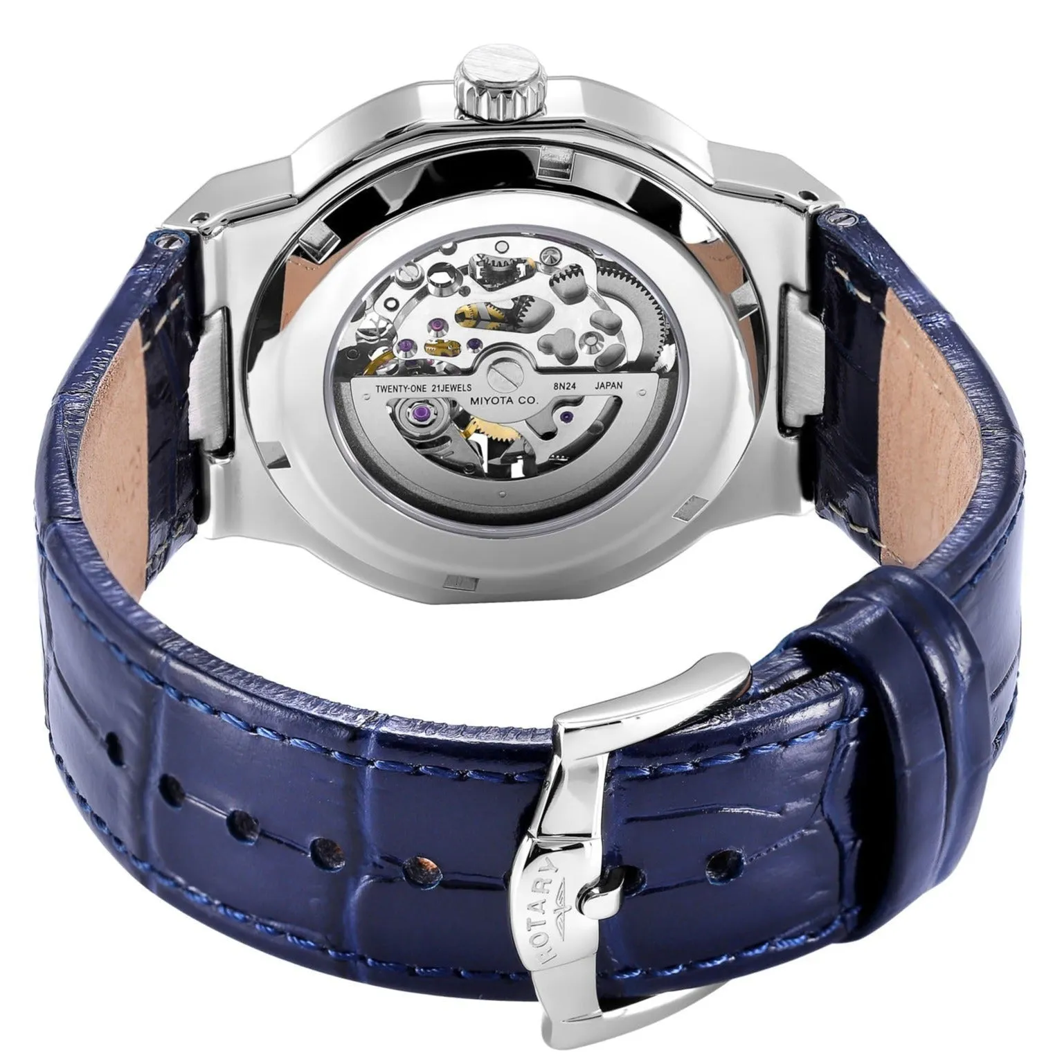 Rotary Regent Skeleton Men's Blue Watch GS05415/05