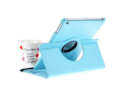 Rotating Series iPad Mini 4 Flip Leather Case - Sky Blue